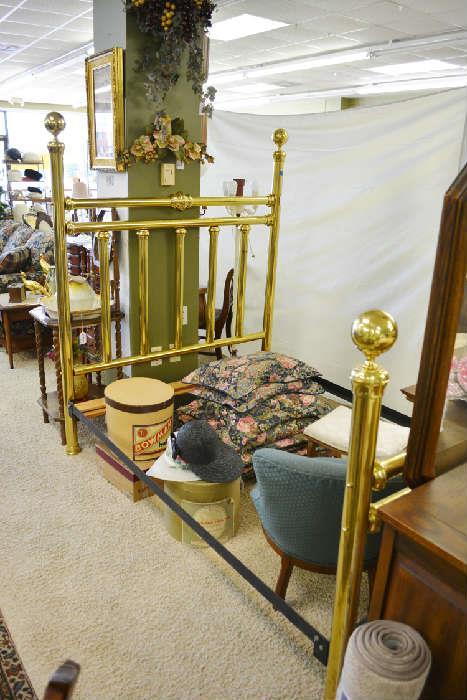 really nice antique brass bed