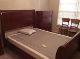 Queen Size Sleigh Bed with matching chest of drawers, Night stand, Dress with mirror