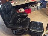 Wonderful leather chair and small ottoman.  Very comfortable.
