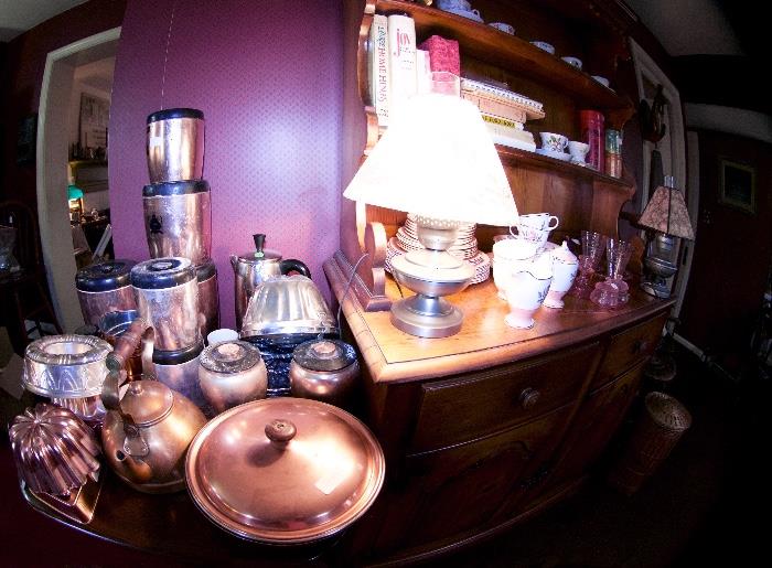 copper teapots vintage and antique