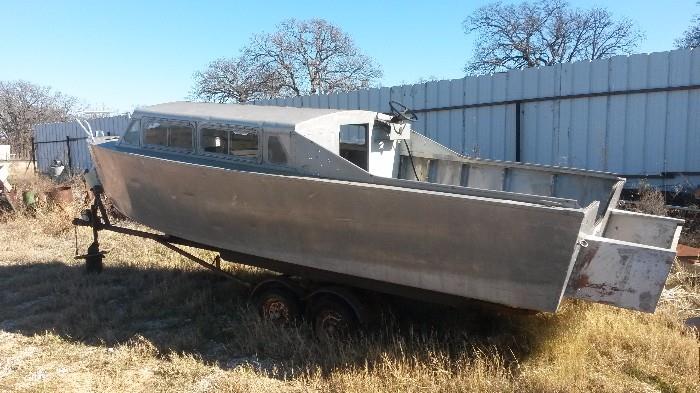 21'  1955 Lone Star Aluminum Bay Boat (Made in Dallas)