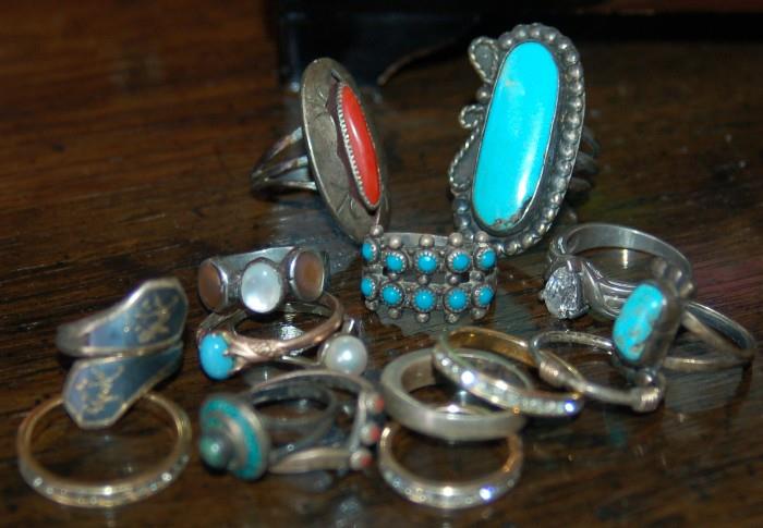 Native American Rings and Bracelets