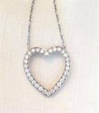 Tiffany and Co 3 carat! diamond heart necklace