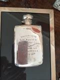 Sterling silver flask dated 1902  Presented for journey to South Africa.