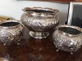 Beautiful silver plate antique repousse bowls!