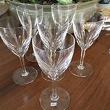 Set of 6 Baccarat water goblets, also comes with original box from France.