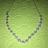 BEAUTIFUL CRYSTAL STERLING SILVER NECKLACE