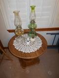 Antique oil lamps