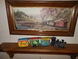 Miniature antique toy train