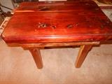 Small cedar table