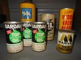 Metal oil & other cans 
