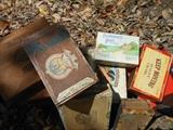 Lots of cigar and other old boxes