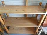 2 tier bamboo look shelf/also have  matching 4 tier