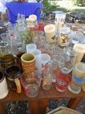 Vintage beer and other glassware 