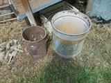Grapette syrup can & well bucket