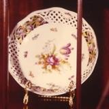 49/47  Decorative Plate.  Early 20th century bowl with pierced rim.  Large round.  $125.00