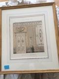 One of nine in a series of architectural drawings (beautifully framed)