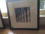 One of six framed architectural photographs