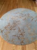 100% wool round area rug
