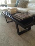 Black MCM table/bench