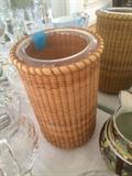 Signed Nantucket basket wine holder