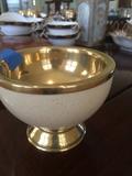 Brass/ostrich egg bowl