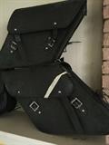 Black leather Motorcycle bags
