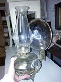 mercury glass reflector oil lamp/wall mount