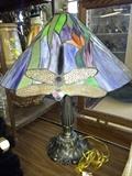 dragonfly mosaic glass lamp
