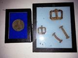 back of Soldiers locket Chattanooga campaign 1863 & relics from Wheeler's Cavalry Raid Walden's Ridge TN 2 Oct 1863