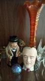 Glassware, figurines and china. Royal Doulton and Winton