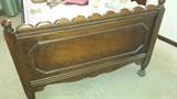 Tiger eye oak twin bed w/ mattress and headboard