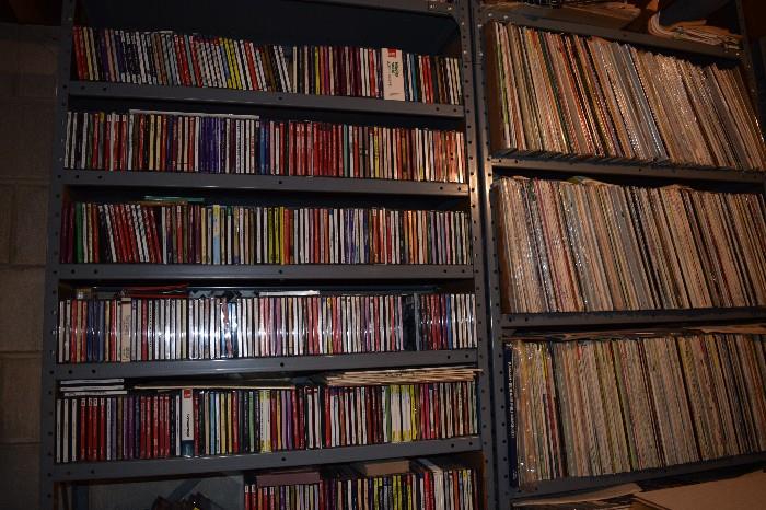 Classical record collection (on the right) CD's on the left