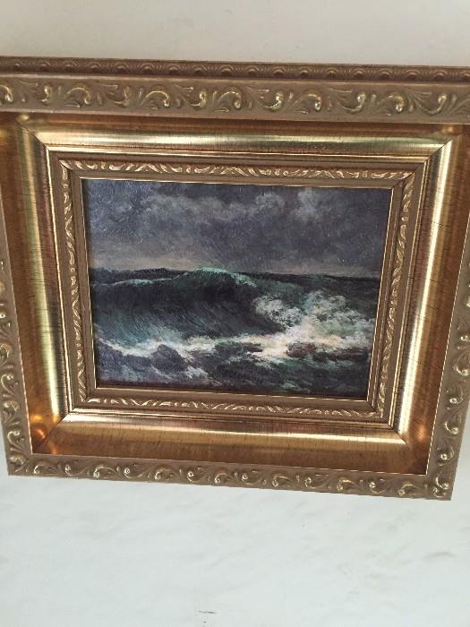 GUSTAVE COURBET " THE WAVES" GICLEE PRINT ON CANVAS