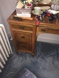 MAHOGANY VANITY WITH MIRROR