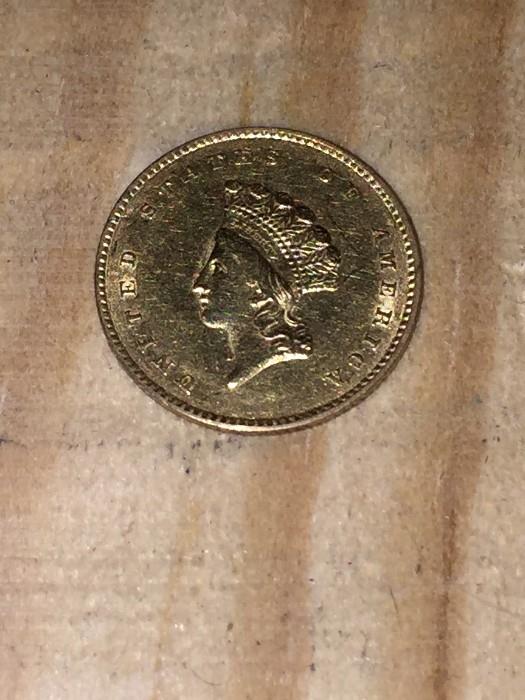 1855 INDIAN PRINCESS GOLD DOLLAR