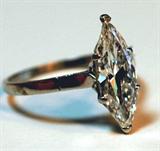 2.25 carat marquise cut diamond... knock-out! In platinum.