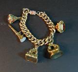 Victorian charm bracelet with 5 charms