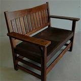 Gustav Stickley V-back Settee