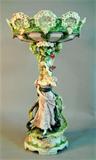 European Majolica Figural Compote