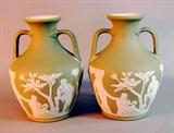 Wedgwood Portland Vases 8"H