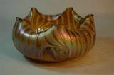 Loetz Gold Stripe Bowl