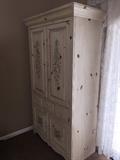 HAND-PAINTED WARDROBE CABINET