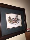 MALLARDS DUCKS FRAMED ART SIGNED
