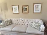CREAM TUFTED SOFA
