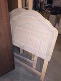 RATTAN TWIN HEADBOARD AND FOOTBOARD