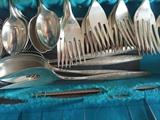 STERLING SILVER KIRK STEIFF 1962 FLORENTINE 12 SERVING FLATWARE SET
