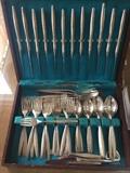 STERLING SILVER KIRK STEIFF 1962 FLORENTINE 12 SERVING FLATWARE SET