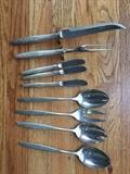 STERLING SILVER KIRK STEIFF 1962 FLORENTINE 12 SERVING FLATWARE SET