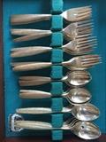 STERLING SILVER KIRK STEIFF 1962 FLORENTINE 12 SERVING FLATWARE SET